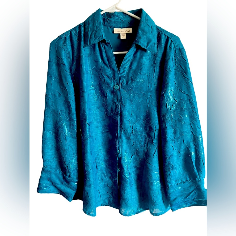 Gorgeous silkyTeal Vintage Coldwater Creek -medium